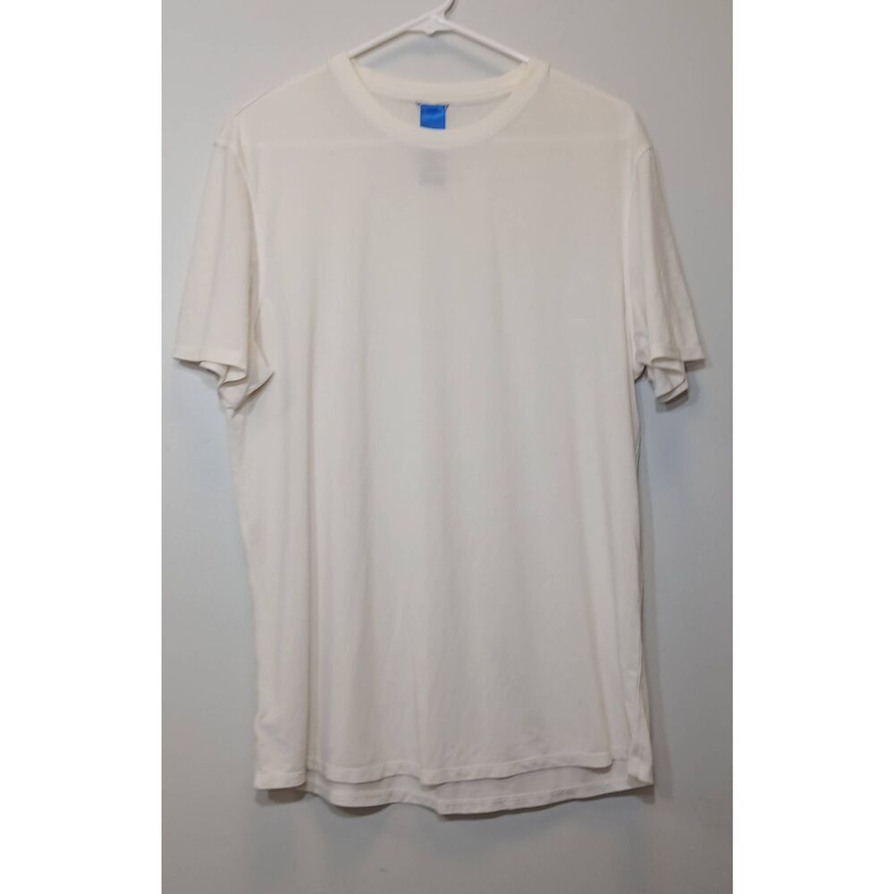 Kith and ace mens medium cream viscose blend tshirt shortsleeve